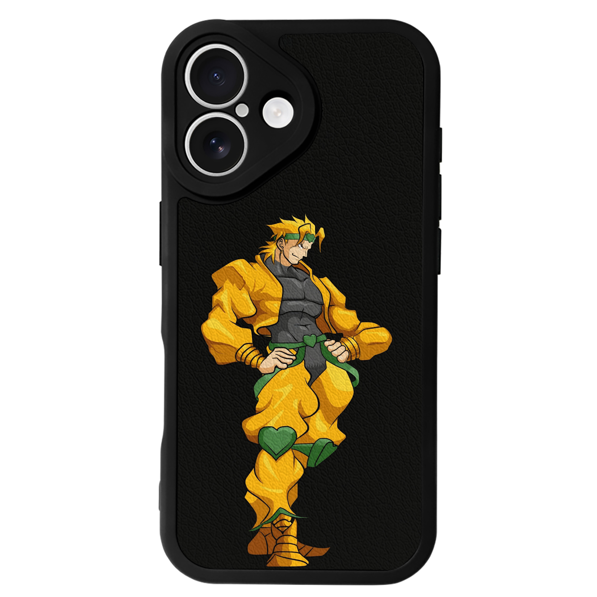 （画像用） ジョジョの奇妙な冒険 ディオ?ブランドー JoJo's Bizarre Adventure Dio Brando 【iPhone 16シリーズ対応】シリコンスマホケース（レザー調） 材質：シリコン